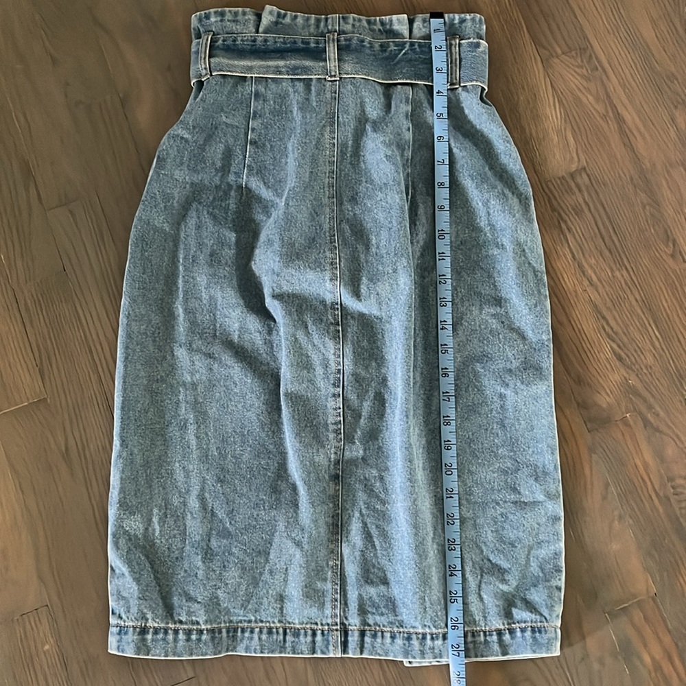 Lulu's Blue Denim Midi Skirt - Picture 5 of 7